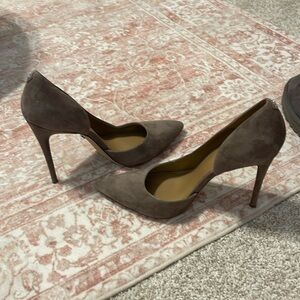 Taupe grey heels. Bought for wedding never worn. Size 9